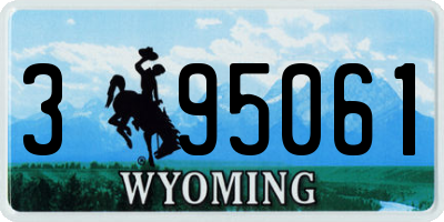 WY license plate 395061