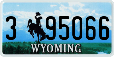 WY license plate 395066