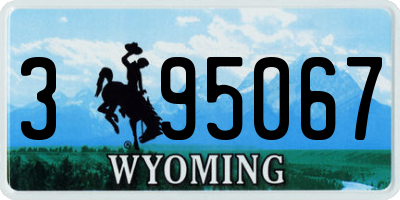WY license plate 395067