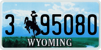 WY license plate 395080