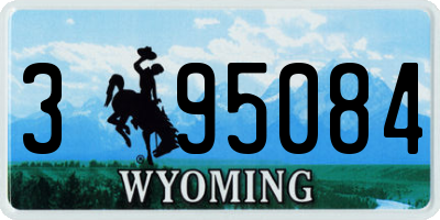 WY license plate 395084