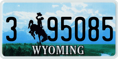 WY license plate 395085