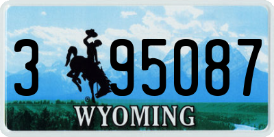 WY license plate 395087
