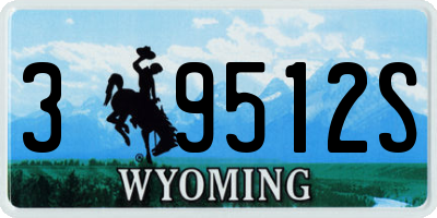 WY license plate 39512S