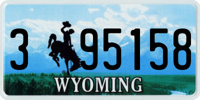 WY license plate 395158