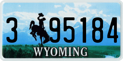 WY license plate 395184