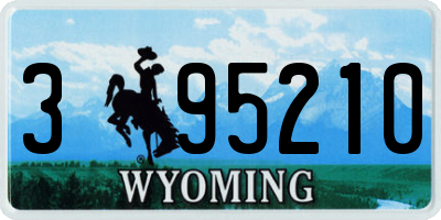 WY license plate 395210