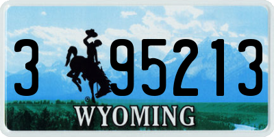 WY license plate 395213