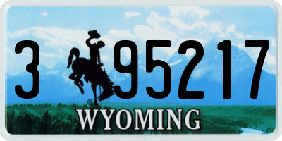 WY license plate 395217