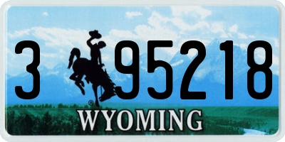 WY license plate 395218