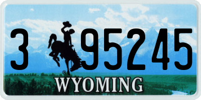 WY license plate 395245