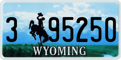 WY license plate 395250