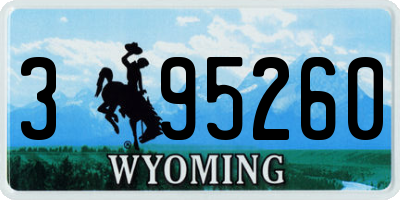 WY license plate 395260