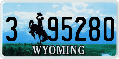 WY license plate 395280