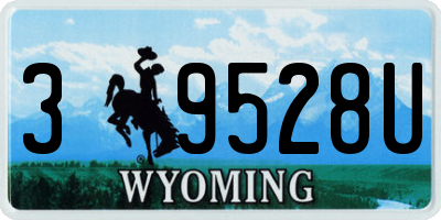 WY license plate 39528U