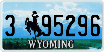 WY license plate 395296