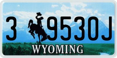 WY license plate 39530J