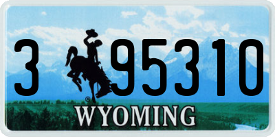 WY license plate 395310