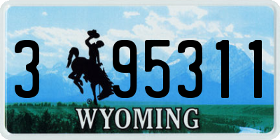 WY license plate 395311