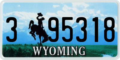 WY license plate 395318