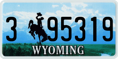 WY license plate 395319
