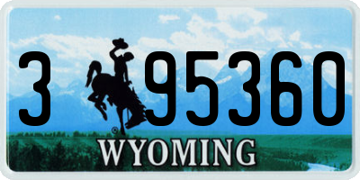WY license plate 395360