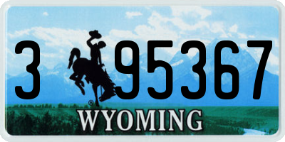 WY license plate 395367