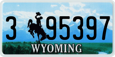 WY license plate 395397