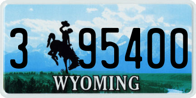 WY license plate 395400