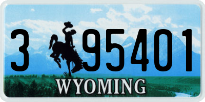 WY license plate 395401