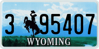 WY license plate 395407