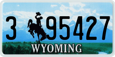 WY license plate 395427