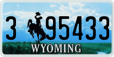 WY license plate 395433