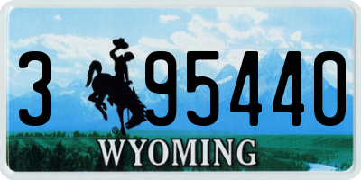 WY license plate 395440