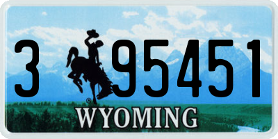 WY license plate 395451