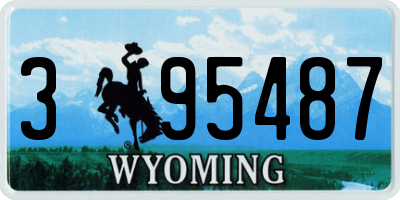 WY license plate 395487