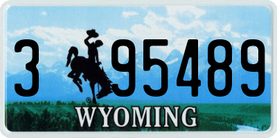WY license plate 395489