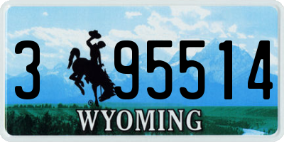 WY license plate 395514