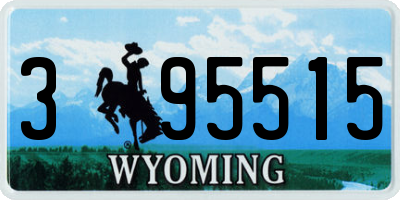 WY license plate 395515