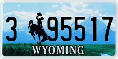 WY license plate 395517