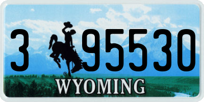 WY license plate 395530