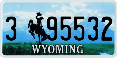 WY license plate 395532
