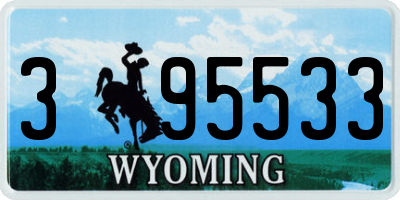 WY license plate 395533