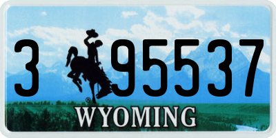 WY license plate 395537