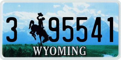 WY license plate 395541