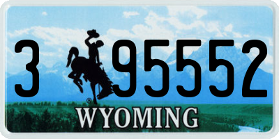 WY license plate 395552