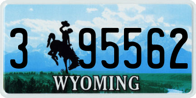 WY license plate 395562