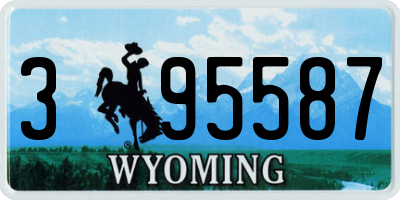 WY license plate 395587