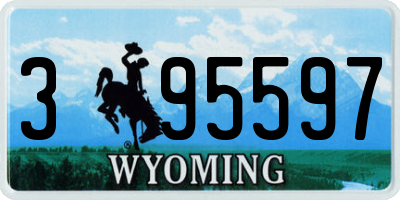 WY license plate 395597