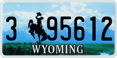 WY license plate 395612